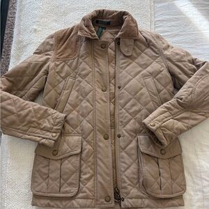 Ralph Lauren Women's Quilted Tan Utility Jacket
